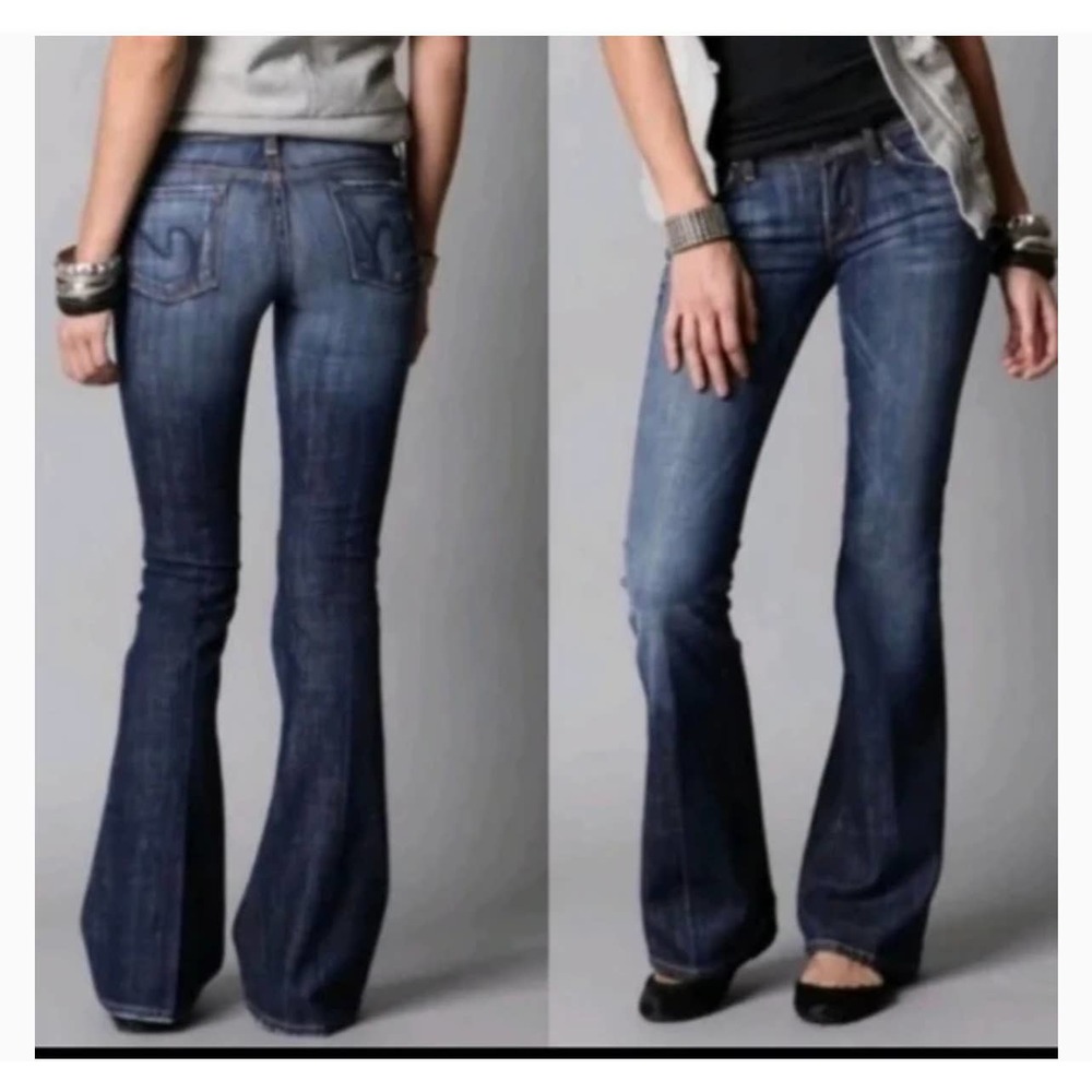 Citizens Of Humanity Dark Blue Wide Leg Jeans